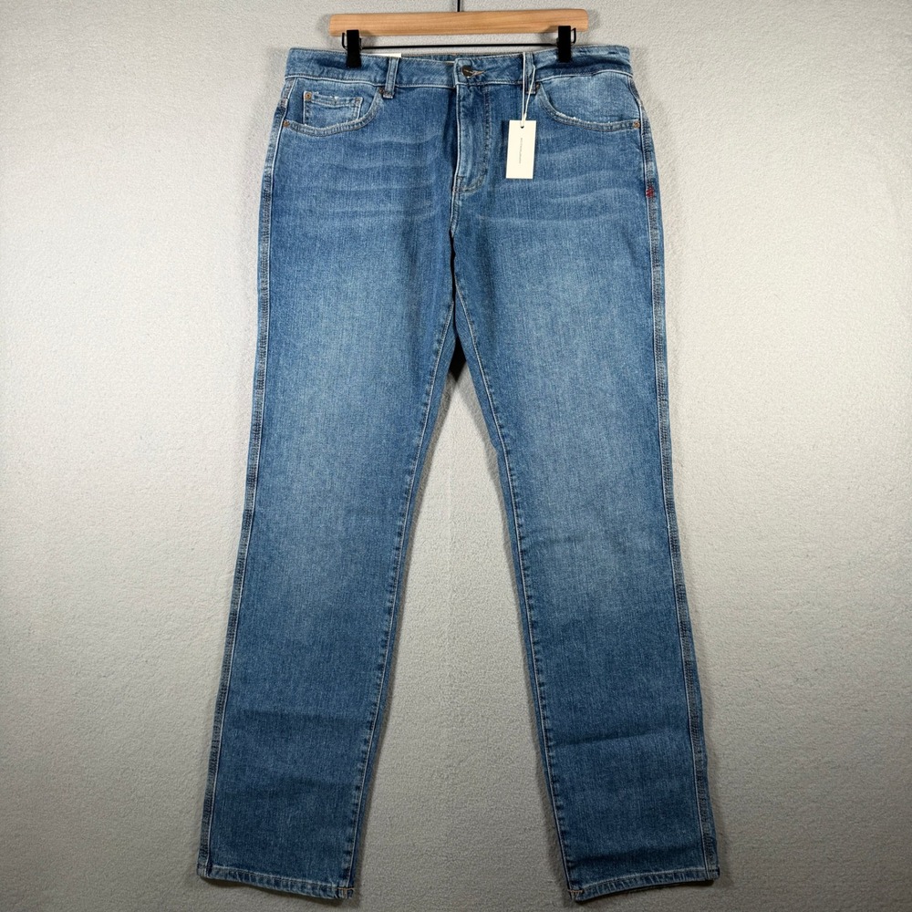Warp + Weft AMS Amsterdam Slim Jeans Catch A Wave Blue 36x34 Mens 508034
